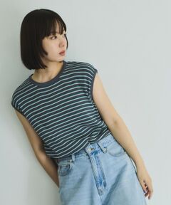 VICKY / ビッキー ニット・セーター | マルチボーダーニットベスト≪手洗い可能≫