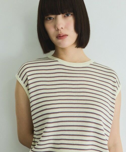 VICKY / ビッキー ニット・セーター | マルチボーダーニットベスト≪手洗い可能≫ | 詳細5