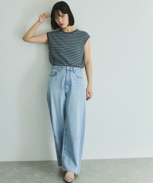 VICKY / ビッキー ニット・セーター | マルチボーダーニットベスト≪手洗い可能≫ | 詳細11