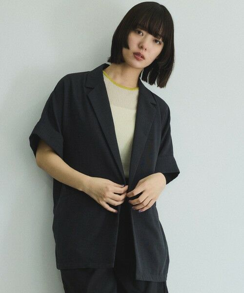 VICKY / ビッキー ニット・セーター | 麻タッチ配色ニットノースリトップス≪手洗い可能≫ | 詳細1