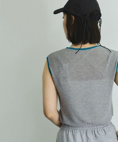 VICKY / ビッキー ニット・セーター | 麻タッチ配色ニットノースリトップス≪手洗い可能≫ | 詳細20