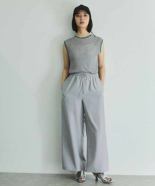 VICKY / ビッキー ニット・セーター | 麻タッチ配色ニットノースリトップス≪手洗い可能≫ | 詳細22