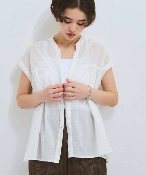 VICKY / ビッキー シャツ・ブラウス | ボイルフレンチスリーブブラウス≪手洗い可能≫ | 詳細1