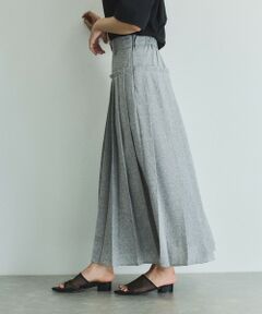 VICKY / ビッキー ミニ・ひざ丈スカート | サマーツィードプリーツスカート≪手洗い可能≫