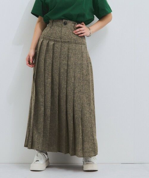 VICKY / ビッキー ミニ・ひざ丈スカート | サマーツィードプリーツスカート≪手洗い可能≫ | 詳細4
