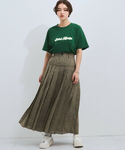 VICKY / ビッキー ミニ・ひざ丈スカート | サマーツィードプリーツスカート≪手洗い可能≫ | 詳細5