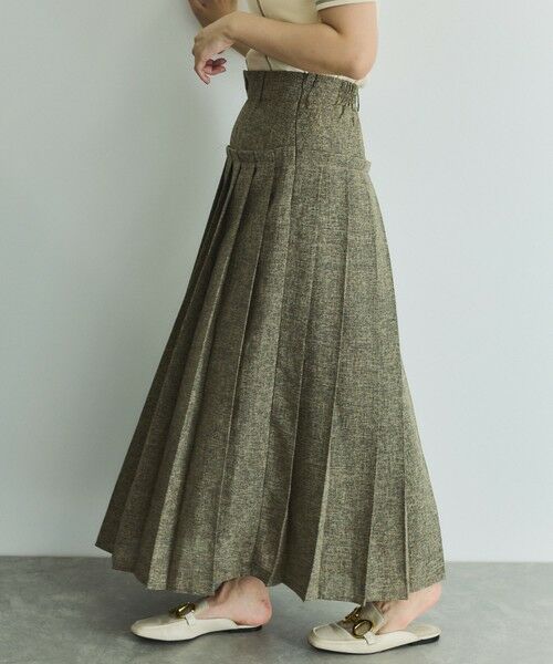 VICKY / ビッキー ミニ・ひざ丈スカート | サマーツィードプリーツスカート≪手洗い可能≫ | 詳細7