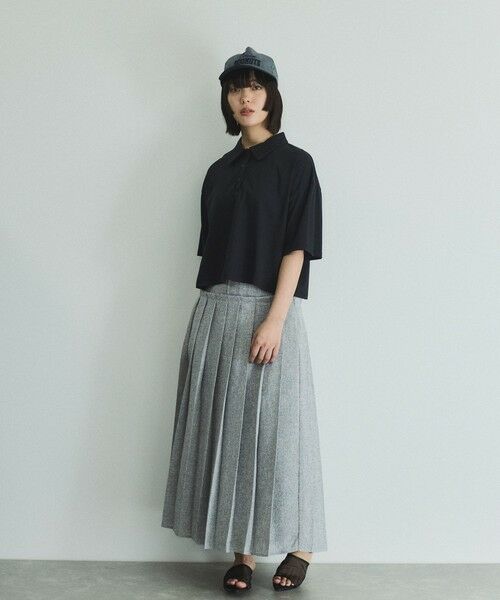 VICKY / ビッキー ミニ・ひざ丈スカート | サマーツィードプリーツスカート≪手洗い可能≫ | 詳細15