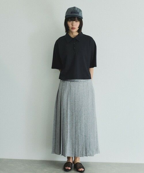 VICKY / ビッキー ミニ・ひざ丈スカート | サマーツィードプリーツスカート≪手洗い可能≫ | 詳細16