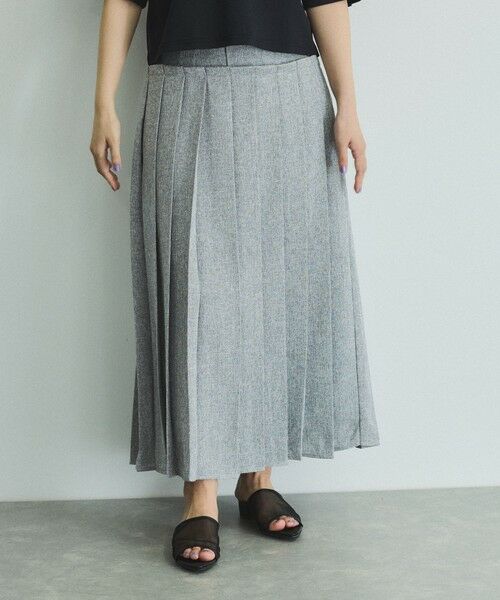 VICKY / ビッキー ミニ・ひざ丈スカート | サマーツィードプリーツスカート≪手洗い可能≫ | 詳細13