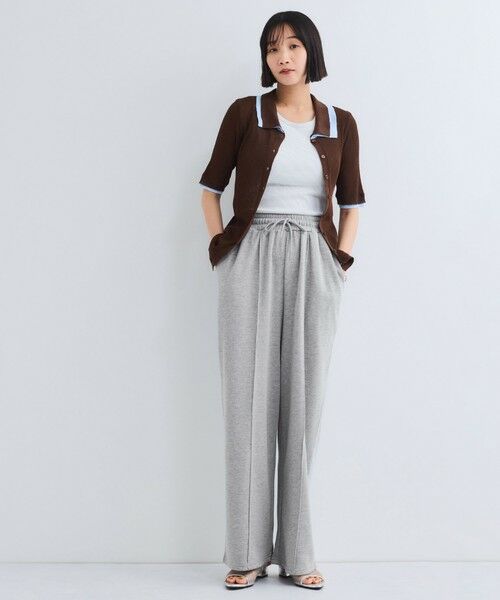 VICKY / ビッキー ニット・セーター | 麻調配色ポロニットカーディガン≪手洗い可能≫ | 詳細19