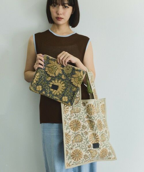 VICKY / ビッキー その他小物 | ハンドブロックプリントトートバッグ | 詳細4