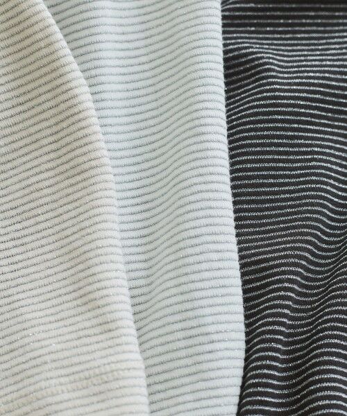 VICKY / ビッキー カットソー | カップ付きラメボーダータンクトップ≪手洗い可能≫ | 詳細1