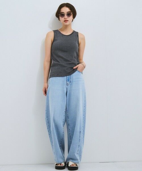 VICKY / ビッキー カットソー | カップ付きラメボーダータンクトップ≪手洗い可能≫ | 詳細13