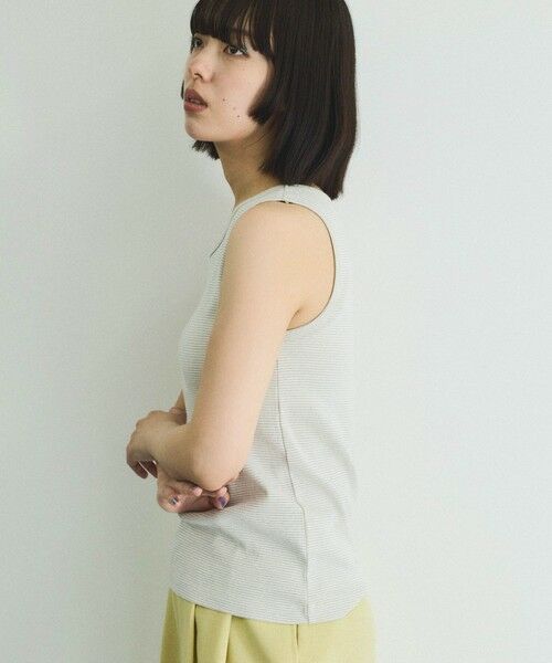 VICKY / ビッキー カットソー | カップ付きラメボーダータンクトップ≪手洗い可能≫ | 詳細17