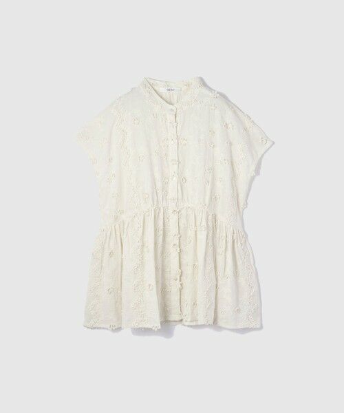 VICKY / ビッキー シャツ・ブラウス | 3D刺繍バンドカラーブラウス≪手洗い可能≫ | 詳細6