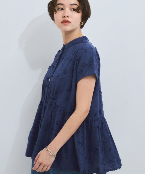 VICKY / ビッキー シャツ・ブラウス | 3D刺繍バンドカラーブラウス≪手洗い可能≫ | 詳細14