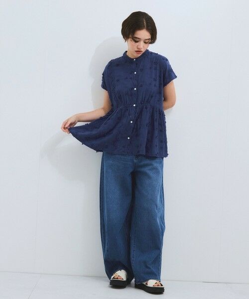 VICKY / ビッキー シャツ・ブラウス | 3D刺繍バンドカラーブラウス≪手洗い可能≫ | 詳細17