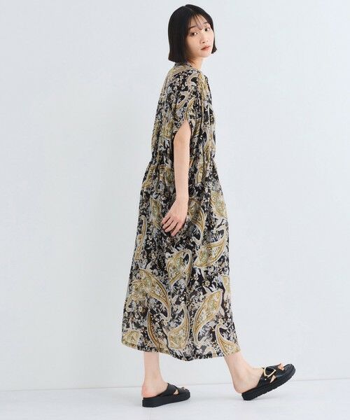 VICKY / ビッキー ロング・マキシ丈ワンピース | ペイズリー柄スモックシャツワンピース≪手洗い可能≫ | 詳細3