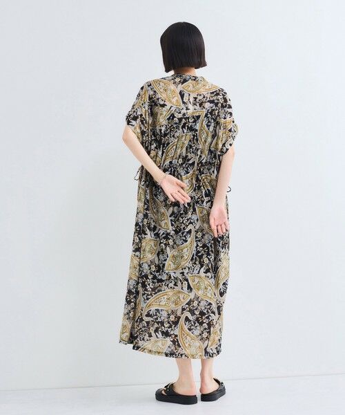 VICKY / ビッキー ロング・マキシ丈ワンピース | ペイズリー柄スモックシャツワンピース≪手洗い可能≫ | 詳細4