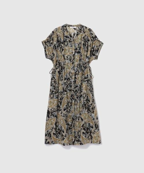 VICKY / ビッキー ロング・マキシ丈ワンピース | ペイズリー柄スモックシャツワンピース≪手洗い可能≫ | 詳細5