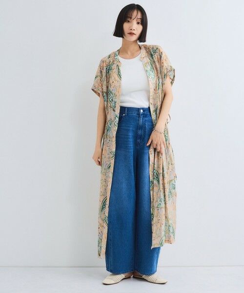 VICKY / ビッキー ロング・マキシ丈ワンピース | ペイズリー柄スモックシャツワンピース≪手洗い可能≫ | 詳細11