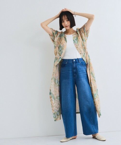 VICKY / ビッキー ロング・マキシ丈ワンピース | ペイズリー柄スモックシャツワンピース≪手洗い可能≫ | 詳細12