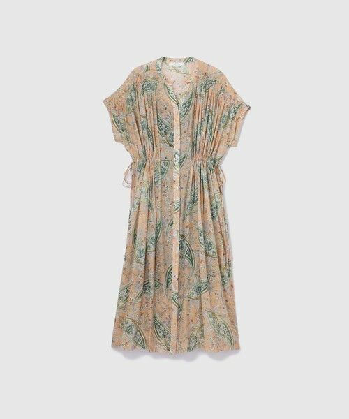 VICKY / ビッキー ロング・マキシ丈ワンピース | ペイズリー柄スモックシャツワンピース≪手洗い可能≫ | 詳細13