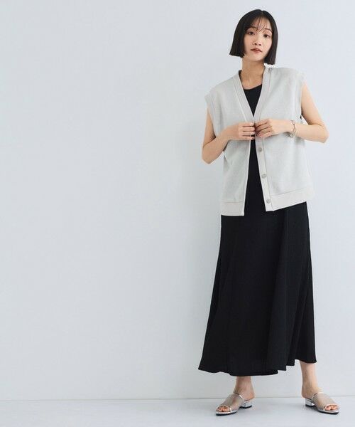 VICKY / ビッキー ロング・マキシ丈ワンピース | シャーリングジャージーワンピース≪洗濯機で洗える≫ | 詳細5