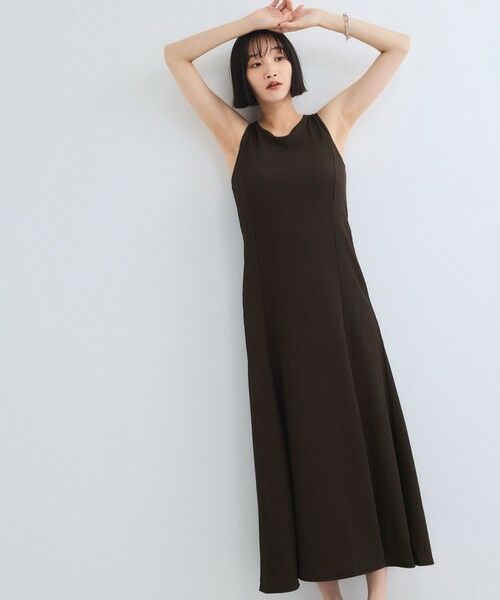 VICKY / ビッキー ロング・マキシ丈ワンピース | シャーリングジャージーワンピース≪洗濯機で洗える≫ | 詳細7