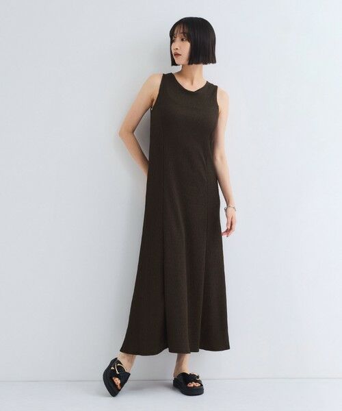 VICKY / ビッキー ロング・マキシ丈ワンピース | シャーリングジャージーワンピース≪洗濯機で洗える≫ | 詳細8