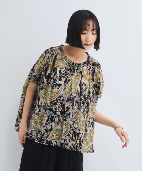 VICKY / ビッキー シャツ・ブラウス | ペイズリー柄ハンドスモックブラウス≪手洗い可能≫ | 詳細1