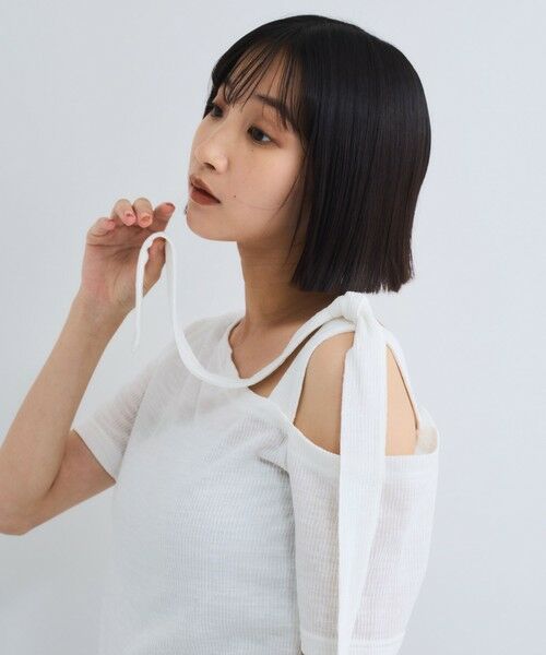 VICKY / ビッキー カットソー | ワンショルリボンカットトップス≪手洗い可能≫ | 詳細3