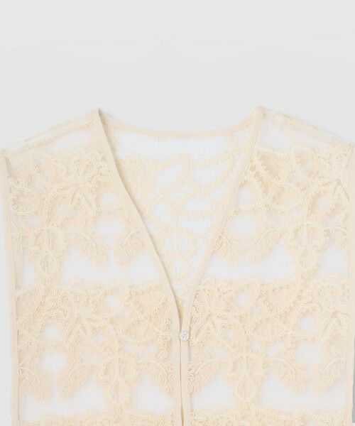 VICKY / ビッキー ダウンジャケット・ベスト | チュールシシュウスカラップベスト≪手洗い可能≫ | 詳細10