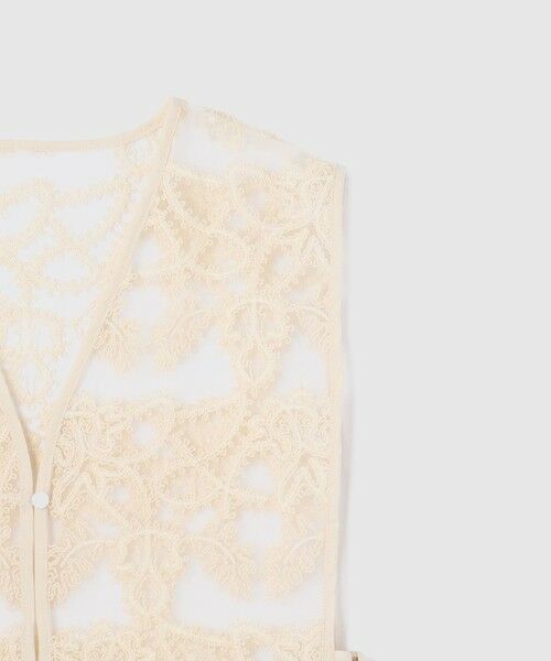 VICKY / ビッキー ダウンジャケット・ベスト | チュールシシュウスカラップベスト≪手洗い可能≫ | 詳細11