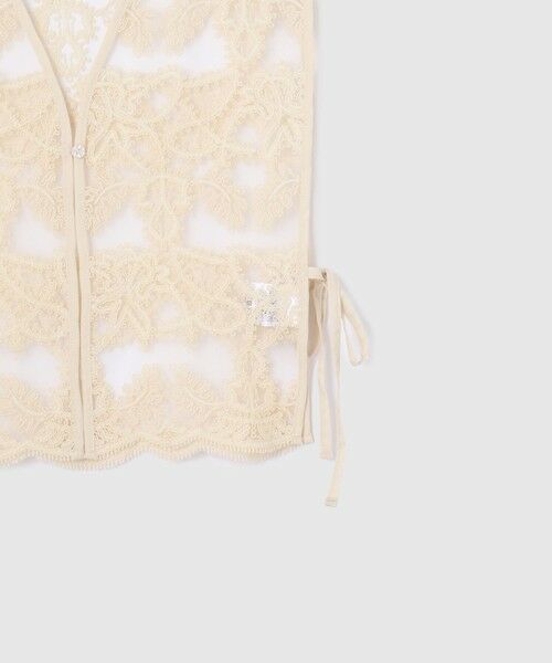VICKY / ビッキー ダウンジャケット・ベスト | チュールシシュウスカラップベスト≪手洗い可能≫ | 詳細12