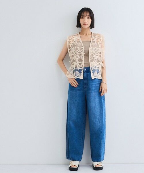 VICKY / ビッキー ダウンジャケット・ベスト | チュールシシュウスカラップベスト≪手洗い可能≫ | 詳細6