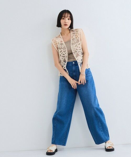 VICKY / ビッキー ダウンジャケット・ベスト | チュールシシュウスカラップベスト≪手洗い可能≫ | 詳細7