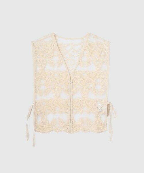 VICKY / ビッキー ダウンジャケット・ベスト | チュールシシュウスカラップベスト≪手洗い可能≫ | 詳細8