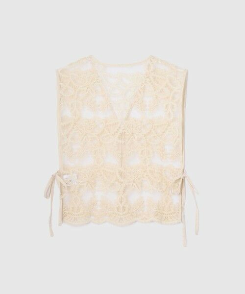 VICKY / ビッキー ダウンジャケット・ベスト | チュールシシュウスカラップベスト≪手洗い可能≫ | 詳細9