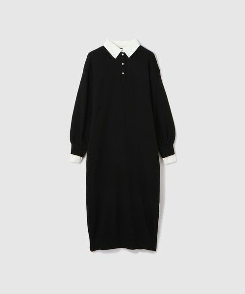 VICKY / ビッキー ロング・マキシ丈ワンピース | シャツポロカラーニットワンピース≪手洗い可能≫ | 詳細2