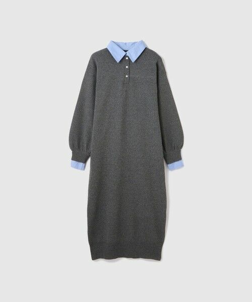 VICKY / ビッキー ロング・マキシ丈ワンピース | シャツポロカラーニットワンピース≪手洗い可能≫ | 詳細10