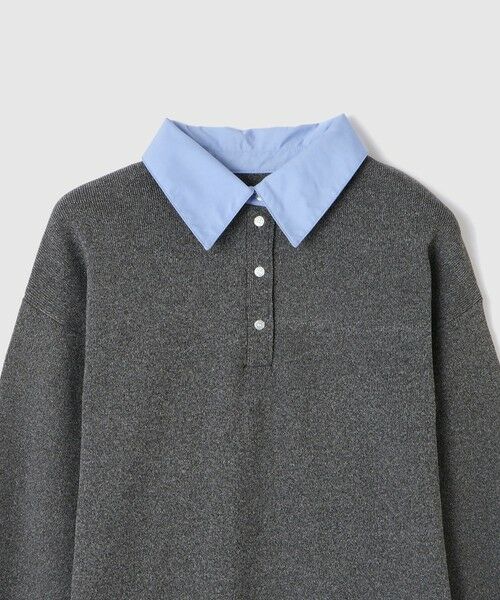 VICKY / ビッキー ロング・マキシ丈ワンピース | シャツポロカラーニットワンピース≪手洗い可能≫ | 詳細12