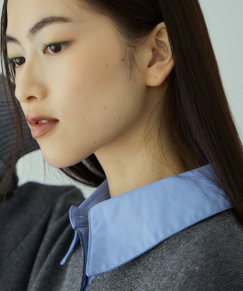 VICKY / ビッキー ロング・マキシ丈ワンピース | シャツポロカラーニットワンピース≪手洗い可能≫ | 詳細8