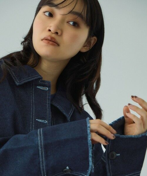 VICKY / ビッキー テーラードジャケット | フラップポケットショートデニムブルゾン≪手洗い可能≫ | 詳細1