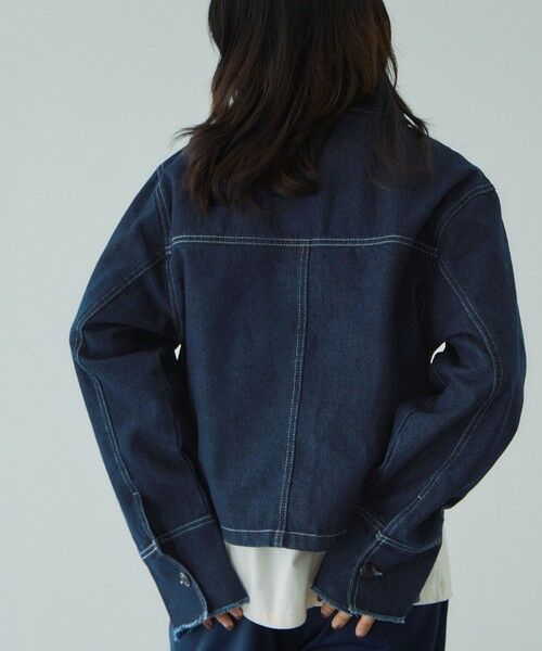 VICKY / ビッキー テーラードジャケット | フラップポケットショートデニムブルゾン≪手洗い可能≫ | 詳細5