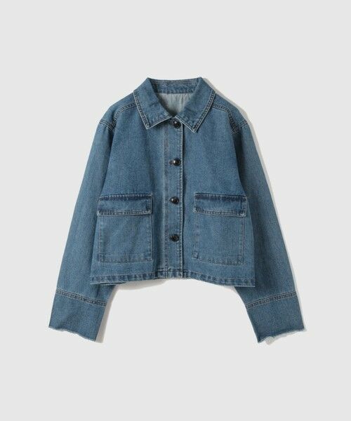 VICKY / ビッキー テーラードジャケット | フラップポケットショートデニムブルゾン≪手洗い可能≫ | 詳細11