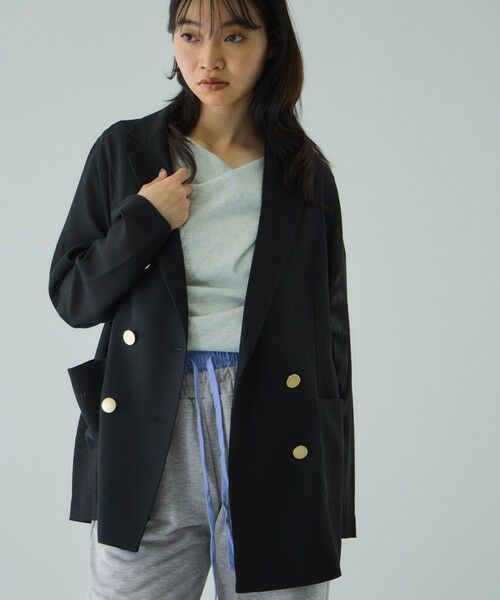 VICKY / ビッキー テーラードジャケット | 【追加生産】メッシュダブルテーラージャケット≪手洗い可能≫ | 詳細1