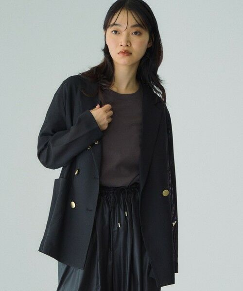 VICKY / ビッキー テーラードジャケット | 【追加生産】メッシュダブルテーラージャケット≪手洗い可能≫ | 詳細3