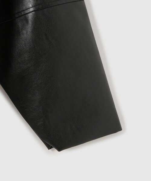 VICKY / ビッキー テーラードジャケット | ボアカラーフェイクレザーブルゾン | 詳細11